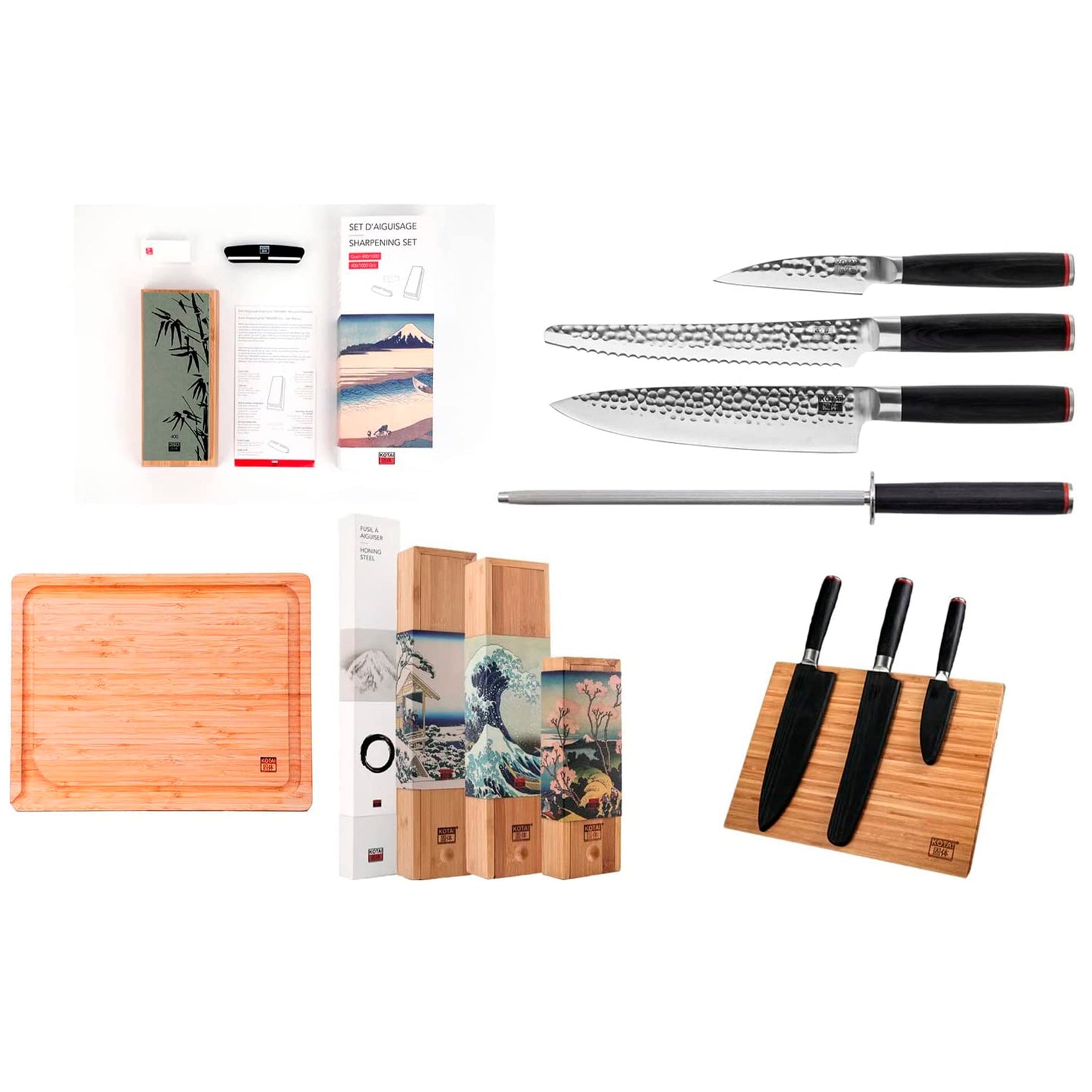 Kotai High Carbon Stainless Steel Pakka 3-Piece Knife Set Asian Editio –  KotaiKitchenUSA
